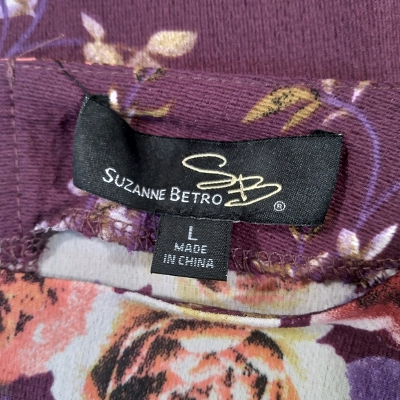 Suzanne Betro kimono style floral top size L - Picture 6 of 12